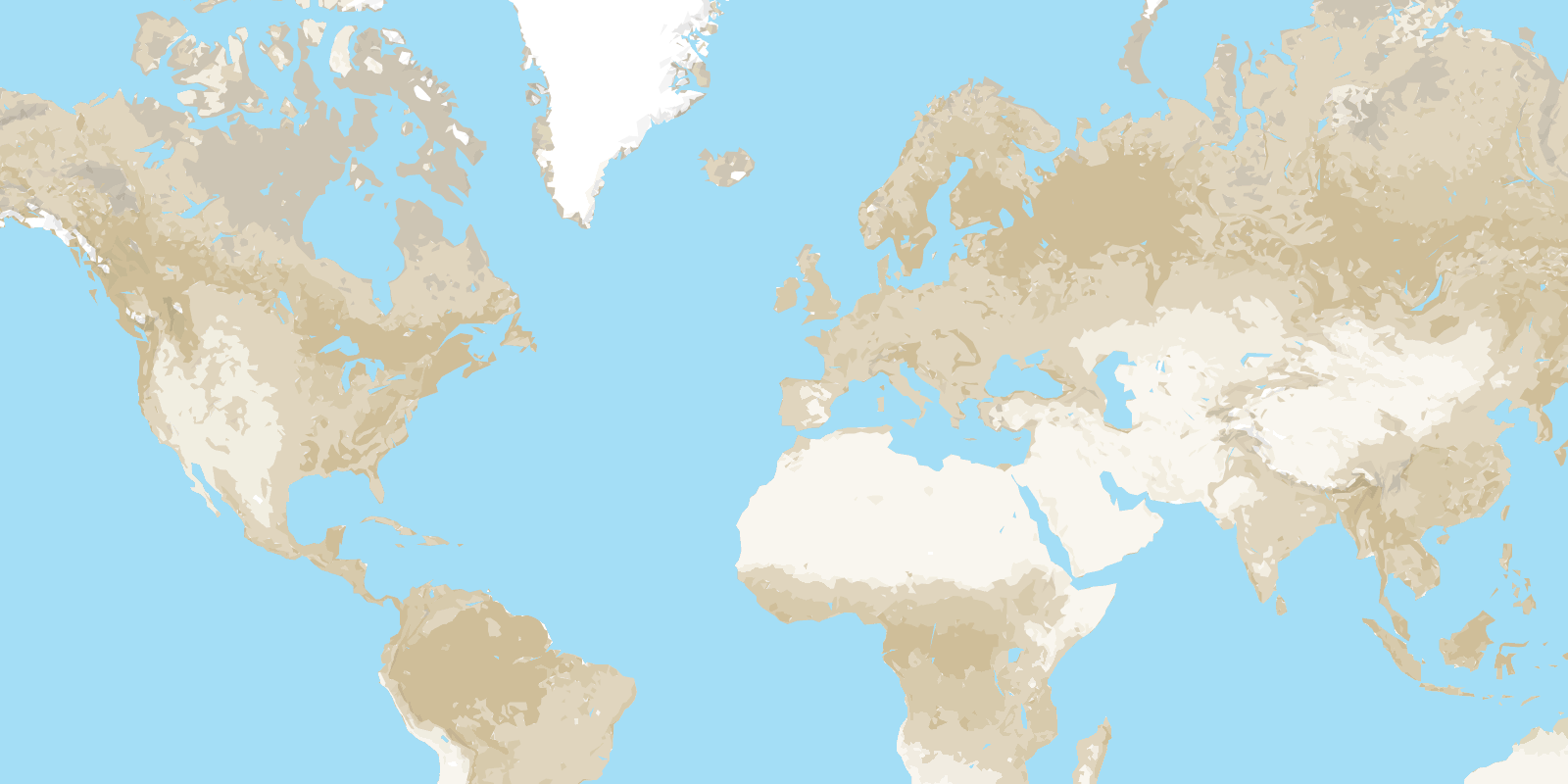 World Map with No Labels
